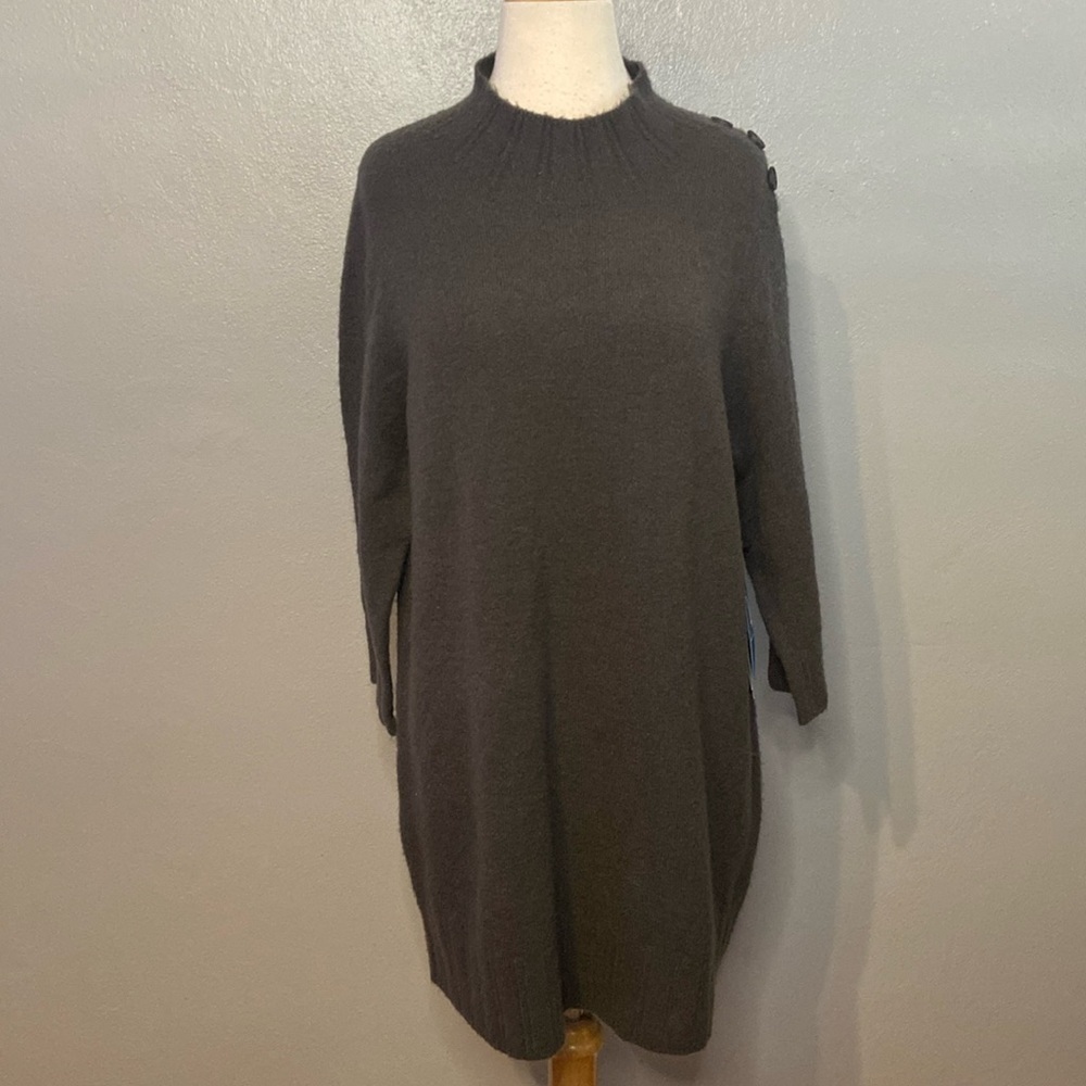 NWT Simply Vera Wang Tunic/Dress Pullover Style Brownish Gray Misses Large